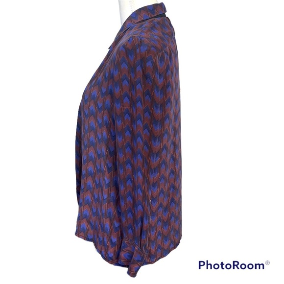 Maje Silk Blouse button down Sz 3 - Picture 3 of 5